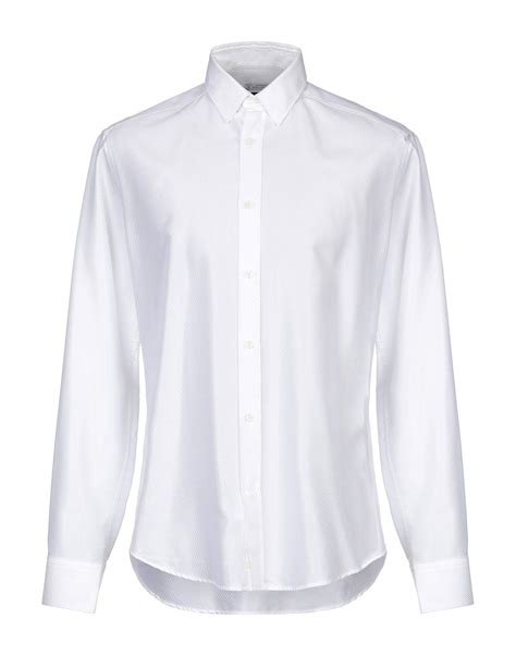 white versace dress shirt|plain white Versace shirt.